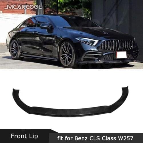 Carbon fiber Front Bumper Lip Spoiler for Mercedes Benz CLS Class W257 CLS260 300 350 2019 UP M Style