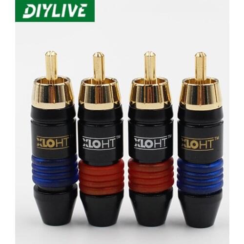 DIYLIVE Gold plated XLO Plug RCA Signal Plug Lotus Plug RCA Plug Lotus terminal