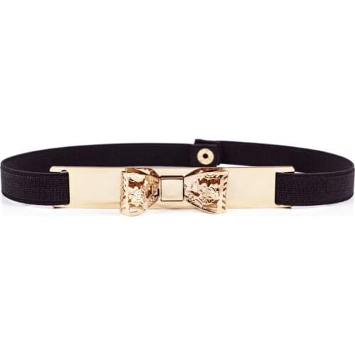 New fashion elastic chain belt for women Golden coin dolphins portrait metal waist belts Apparel dress accessories TS05