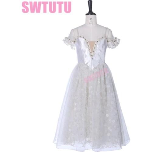Adult Romantic Ballet Tutu Rehearsal Skirt Swan Costume for Women Long Tulle Dress professional ballet dress BT9334