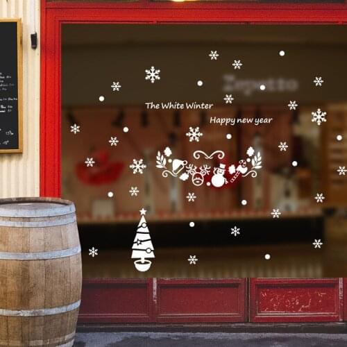 Christmas Wall Window Christmas Stickers Christmas Decoration for Home 2021 Merry Christmas Ornaments Xmas Navidad New Year 2022