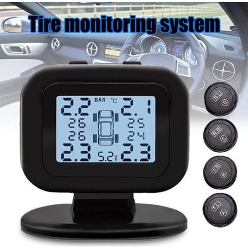 Car Tire Pressure Monitoring System TPMS Digital Display USB Charging Adjustable Screen Car Styling