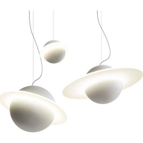 Modern Minimalist Design Art Jupiter Ring Restaurant Chandelier Dream Childrens Room Lamp Bedroom Lamp Personality LED Lighting