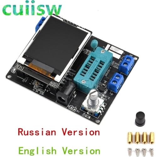 Russian Version GM328A M328 Transistor Tester LCR Diode Capacitance ESR Meter PWM Square Wave Signal Generator ATMEAG328P
