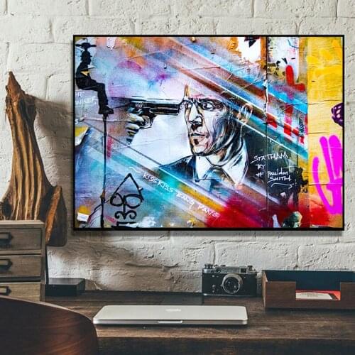 Street Graffiti Art Movie Character Painting Posters and Prints Wall Art Canvas Painting Wall Art Pictures for Living Room Decor