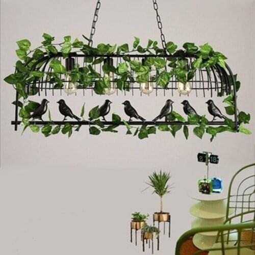 Vintage Bird Pendant Light Iron American Industrial LOFT Bar Cafe Personality E27 Decor Hanging Aisle Nordic Lamp birdcage lamp