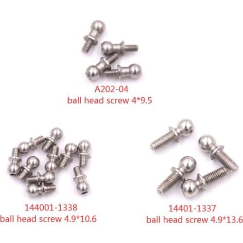 Wltoys 144001 124018 124019 RC Car spare parts 144001-1337 144001-1338 A202-04 Ball head screw 4.9*13.6 / 4.9*10.6 / 4*9.5