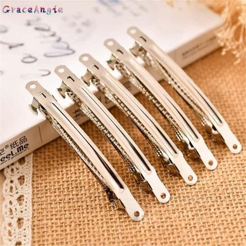 GraceAngie 10pcs/lot 58mm 75mm 95mm Three-piece spring clip Hairpin Accessory Hair Clip DIY Jewelry Making Finding Handmade Craf