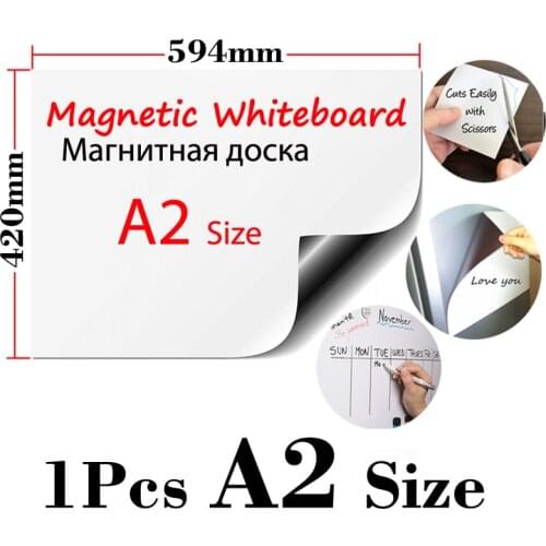 1Pcs A2 Size Magnetic Fridge Stickers Wallpaper Wall Sticker for Kids Dry Erase Whiteboard Office Home Kitchen Message Board