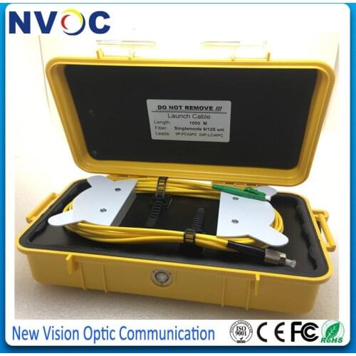 2Pcs/Lot,FC/UPC-LC/APC 1000M OTDR Dead Zone Eliminator,Fiber Rings,Fiber Optic OTDR Launch Cable Box 1KM G652D SM 1310/1550nm