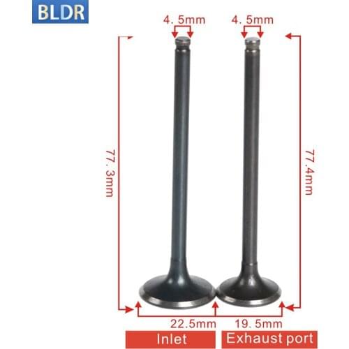 22.5x77.3x4mm 19.5x77.4x4.5mm 400cc Motorcycle Inlet Outlet Intake Valve Exhaust Valve Stem Kit For Honda R8 VFR400 NC30 VFR30
