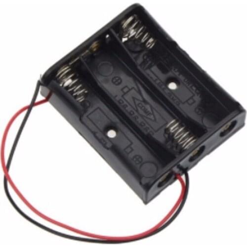 AA Size Battery Storage Box Case Holder Leads With 3 Slots Container Bag DIY Standard Batteries Charging for 3 x AA 1.5V battery