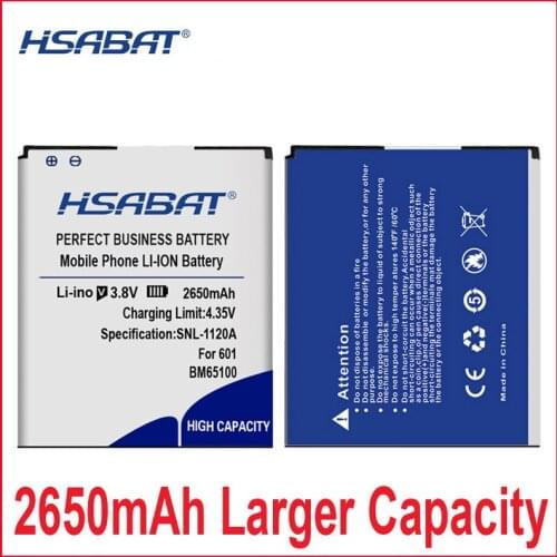 HSABAT 2650mAh Battery For HTC Desire 601 501 510 619D ZARA 700 7060 6160 7088 E1 603e battery BM65100