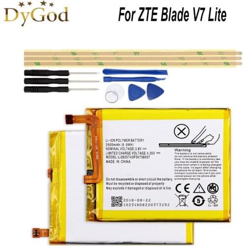 2500mAh Li3825T43P3h736037 Battery for ZTE BV0720 / For ZTE Blade A2 / For ZTE Blade V7 Lite Dual SIM Batterie Bateria+Tools