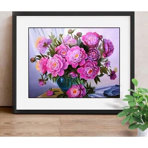 5D Diy Diamond Painting Flowers Handmade Cross Stitch Daimond Painting Diamond Embroidery Mosaic Full Round Drill