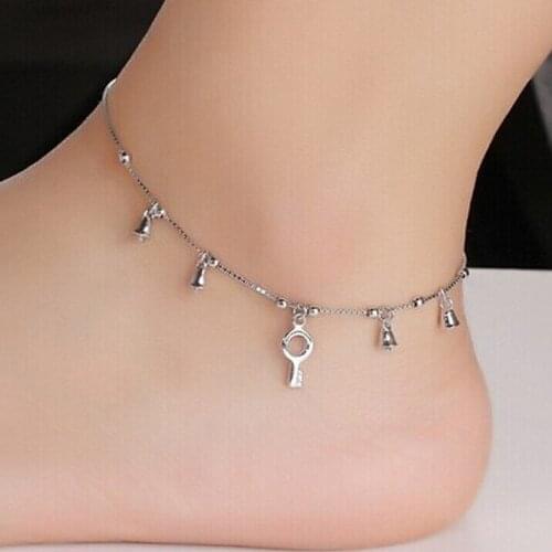 Silver Color Lock Key Anklets For Women Jewelry Fashion Ankle Bracelet Foot Jewelry