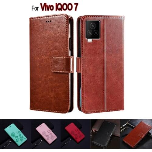 Flip Cover For Vivo iQOO 7 Case Phone Protective Shell Funda On For Vivo iQOO7 V2049A Leather Hoesje Etui Book Capa Coque Cases
