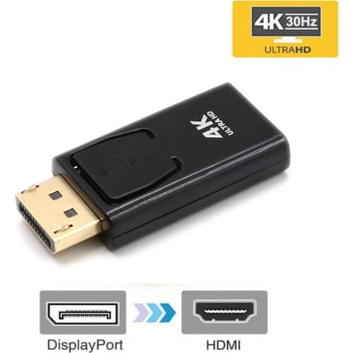 Display Port DP to HDMI-compatible Adapter Male To Female Converter 4K Ultra HD Video Audio Connector for HDTV PC