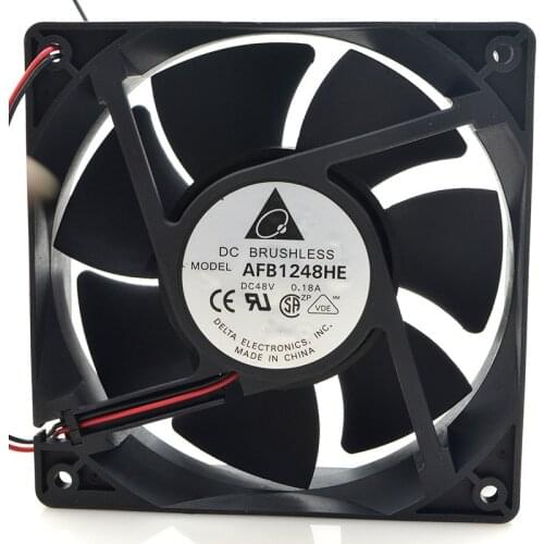FOR Delta afb1248he-roo12038 48v0.18a12cm3 line industrial computer inverter cooling fan