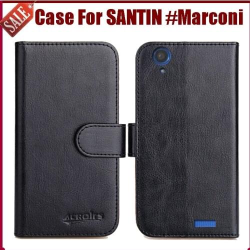 Hot Sale! SANTIN #Marconi Case New Arrival 6 Colors High Quality Flip Leather Protective Cover For SANTIN #Marconi Case