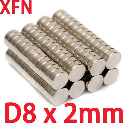 Hot Sale 10/20/50/100 PCS 8x2mm Rare Earth Magnet Diameter 8x2mm Small Round Magnet 8mmx2mm Permanent Neodymium Magnet D8*2mm