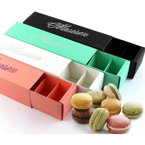 Macaron Cake Box Macaron Packaging Wedding Candy Favors Gift Laser Paper Boxes 6 Grids Chocolates Box/Cookie Box
