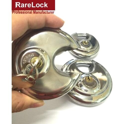 Circle Steel Padlock with 2 Keys 80-90mm for Outdoor Gate Drawer Door Cabinet DIY Furniture Hardware Rarelock MS383X a