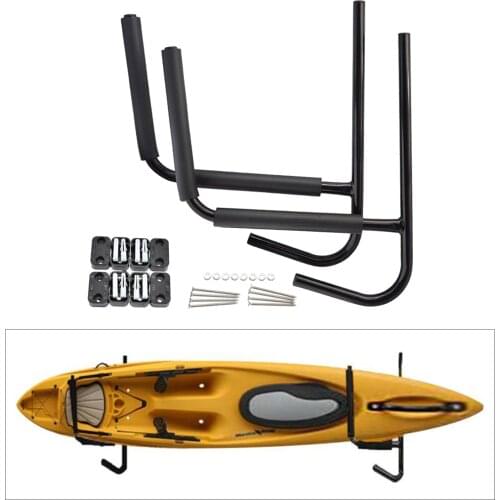 Indoor Kayak Storage Hook Wall Mounting Holder Canoe Carrier Kayak Ladder Wall Bracket Surfboard Accessory Black