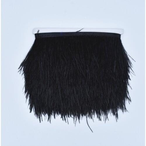2Meter Colored Real Colored Ostrich Feather Trim Tape 8-10CM Skirt/dress/costume Ostrich Feathers Ribbon Decorations for Clothes