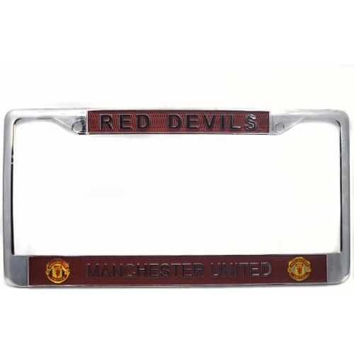 2017 hot zinc alloy car license plate frame for American plate club logo for Manchester Automobile general license plate frame