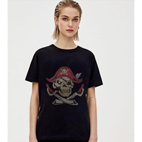 Hot drill new womens design short sleeve tees Rhinestones lady tshirts casual girls top t-shirt