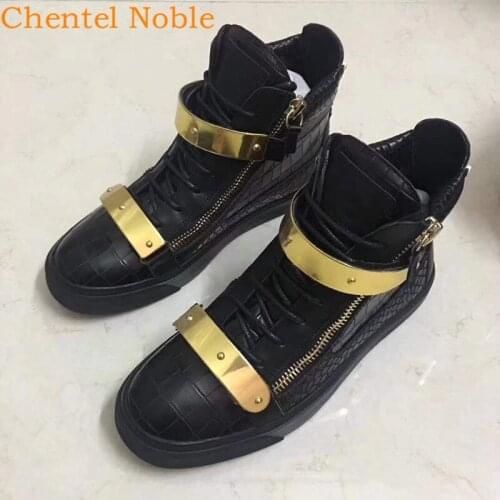 Newest Chentel Manual Gentleman Crocodile Pattern Fashion Mens 2020 Dress Shoes Zipper Lace-Up Flats Mens Shoes Black Big Size
