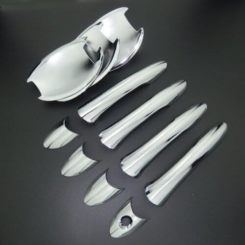 For Hyundai Sonata i45 2009-2014 ABS Chrome Side Door Handle Cover Trim & Door Bowl Cover Car Styling 2010 2011 2012 2013
