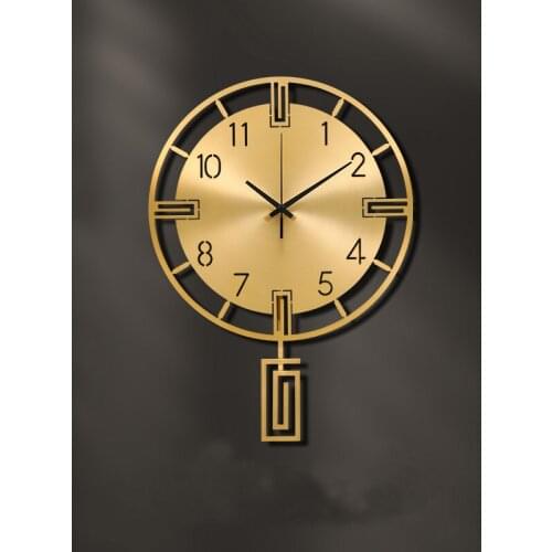 Wall Clocks Modern Design Home Decor Living Room Pure Copper Clock Decoration Fashion Creative Watches Metal Wall Watch Brief