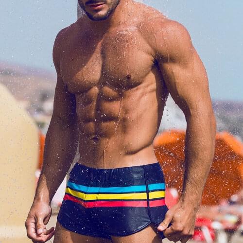 UXH New Hot Sexy Mens Swimsuit Swimwear Male Sexy Swimming Wear Bathing trunks Shorts Men Surf Board Beach Pants Surfing Swim