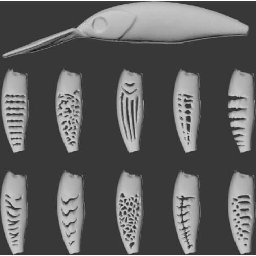 WLure Hard Plastic 3D Stencil for Sinking Jerkbait Fishing Lure UPM514