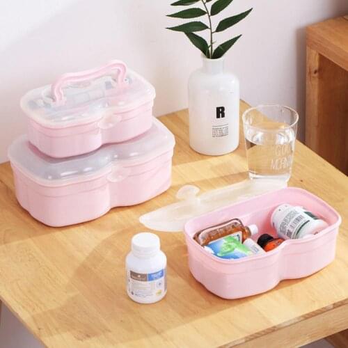 Portable Storage Box Cosmetics Medicine Sewing Thread Nail Polish Holder Case Cosmetic Makeup Organizer Container