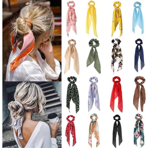 Bohemian Print Hair Bands for Girls Women Scrunchies Elastic head bands Lady Hair Ties Headband Ponytail Holder Hair Accessories