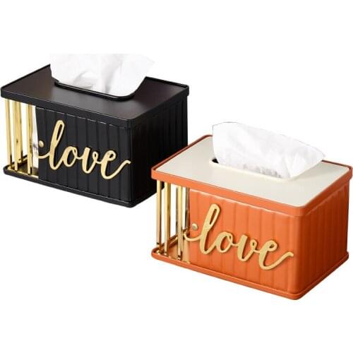 Nordic modern fashion metal tissue box Brief art golden butterfly hollow tissue boxs home supplies