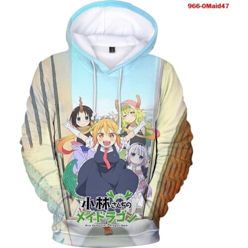 2021 Hot Hoodie Miss Kobayashis Dragon Maid Women Girls 3d Hoodies Winter Casual Swearshirts Miss Kobayashis Dragon Maid Mens
