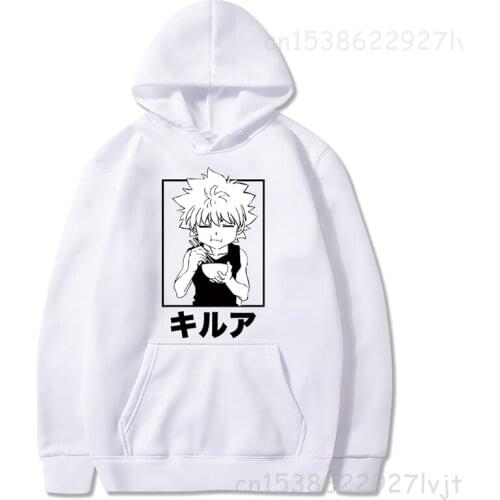 Popular Anime Hoodie Hunter X Hunter Hoodies Sweatshirt Killua Anime Tops Women Clothing Streetwear Print Regular Casual Hooded