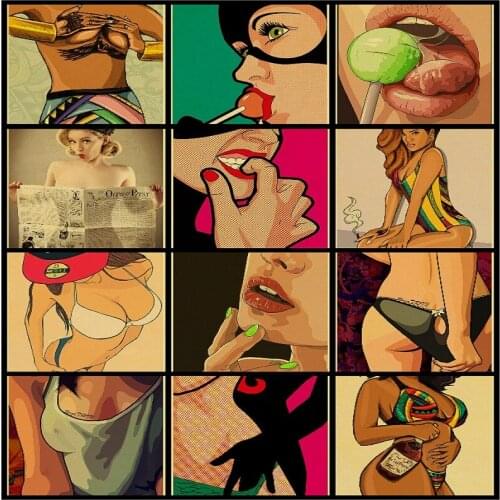 Complete with Diamond Embroidery Fashion Anime Girl Poster Diamond Painting Embroidery Mosaic Crossstitch