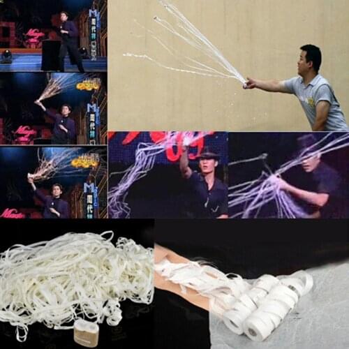 Throw Streamers Magic Tricks Multicolor Or White Spider Thread Magic Props Accessories Stage Magic Magician Trick Gimmick