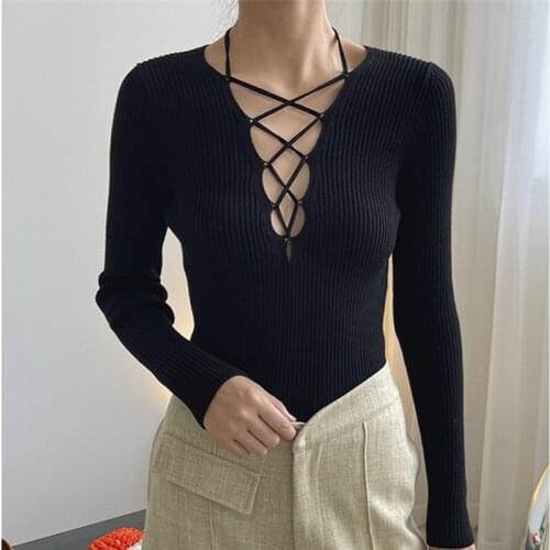 2021 New Autumn High Quality Women T-shirt V Neck Slim Fashion Ladies Tee Solid Color Casual Elegant Female Tops T132