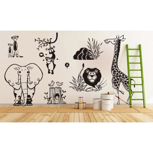 Animal Huge Size Nursery Kids Room Wall Sticker Wall Decor Home Decor Art Decor Living Room Wall Decals 4287