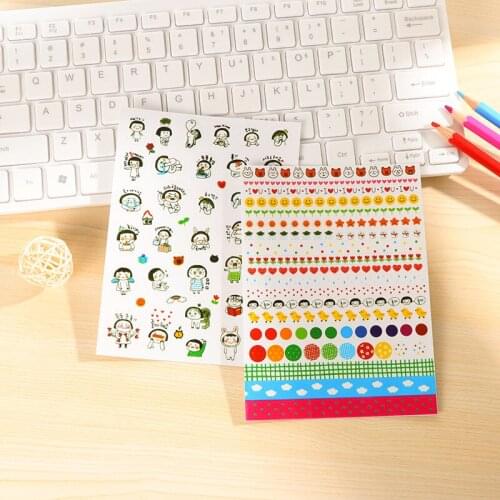 1set BZNVN Han Guochao popular creative struggle Lily PVC transparent diary expression stickers group cartoon 6