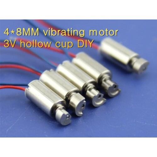 5PCS 4*8MM micro vibrating motor,3V hollow cup motor DIY
