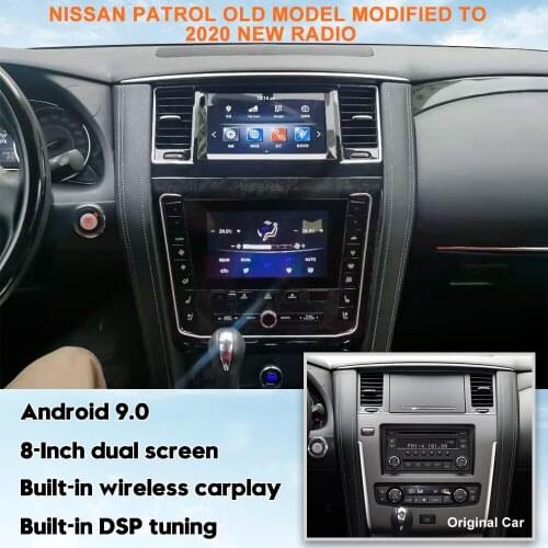2 DIN Android car radio for Nissan patrol Y62 2012 2013 2014-2017 2018 2019 Auto radio car stereo Modified to 2020 new radio