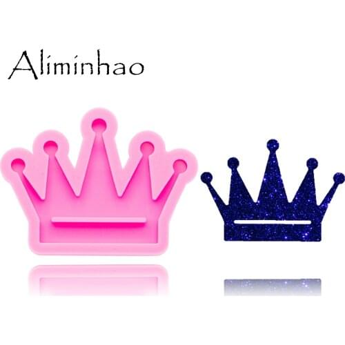 DY0306 Shiny Crown mold Silicone Molds DIY Keychain pendants epoxy mould silicon Resin Crafting molds keychains Moulds