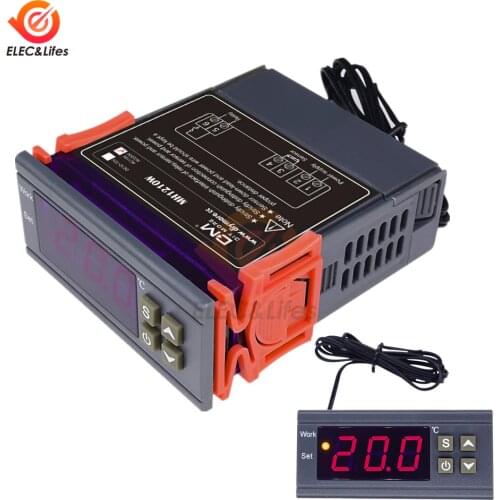 AC 90~250V / DC 9-72V MH1210W Digital Temperature Controller 220V 10A Thermostat Regulator Adjustable temperature control switch